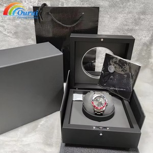 Wholesale Luxury Watch Packaging Set, <b>Black</b> Watch <b>Box</b> with Window & <b>Gift</b> Bag for Branded Watches - Product Image 1