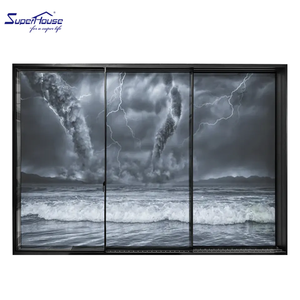 USA Hurricane impatto <span class=keywords><strong>finestra</strong></span> di alta qualità impermeabile in alluminio Villa <span class=keywords><strong>con</strong></span> <span class=keywords><strong>porta</strong></span> scorrevole su misura del <span class=keywords><strong>soggiorno</strong></span> <span class=keywords><strong>con</strong></span> <span class=keywords><strong>porta</strong></span> scorrevole in vetro della terrazza - Product Image 2