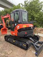 Excavator Crawler Kubota U55-4 Bekas 5400kg Mini Digger Asli Jepang untuk Pekerjaan Penggalian Pipa dan Pekerjaan Kebun