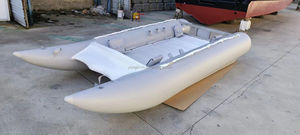 Catamarán inflable de vela de 3,8 M con certificado CE, Hypalon de PVC de 1,2mm para pesca <span class=keywords><strong>a</strong></span> la deriva, Pedal, barco, uso de aire y aluminio - Product Image 3