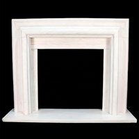 Cheminée décorative moderne en marbre blanc, modèle sculpté à 3 côtés, pour villa, gaz naturel, directement de l'usine