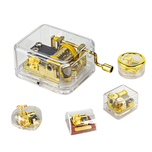 Mới lạ Wind-up <span class=keywords><strong>Music</strong></span> <span class=keywords><strong>box</strong></span> với lâu đài trên bầu trời trong suốt Vàng <span class=keywords><strong>Hand</strong></span> Crank phong trào sáng tạo món quà kỷ niệm ngày cưới quà lưu niệm - Product Image 1