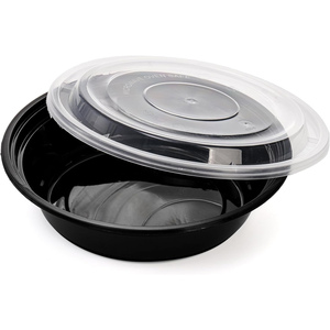 Restaurant Take Away Food Container 3 Compartment Disposable BPA Free Microwavable 48OZ Plastic Portion Control to Go Containers - Product Image 2