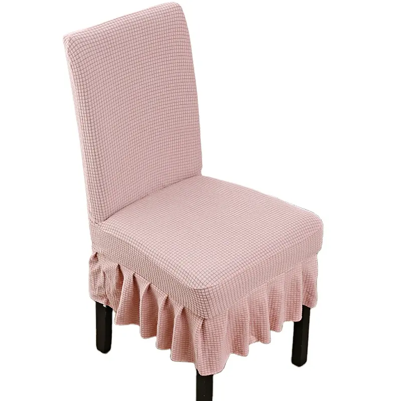 Copertura estensibile della sedia di cerimonia nuziale di banchetto del salone della copertura della sedia della gonna pianura solida all'ingrosso di alta qualità