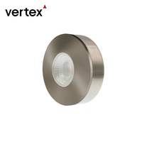 Lumière LED Ronde à Capteur Tactile 3W Gris Clair Moderne IP44 Dimmable pour Éclairage Sous Armoire Salle de Bain et Placards de Cuisine