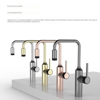 Robinet mitigeur chaud/froid pour lavabo de salle de bain, à poser sur le plan, rotatif, monocommande, chromé