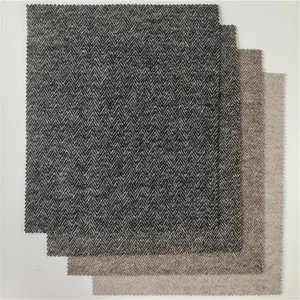 Hochwertige 5% Wolle 28% Rayon 21% Baumwolle 46% Polyester Bonded Fabric Brush Stoff verbindung mit Streifen