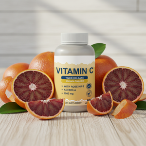 Vitamine C 1000mg à libération prolongée avec cynorrhodon et acérola pour le soutien immunitaire, capsules de vitamines en marque blanche OEM, 60 unités - Product Image 3