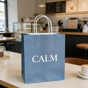 Bolsa de Compras de Papel Kraft Biodegradable con Asa Plana, Personalizable con Logotipo OEM, para Regalos, Promociones, Clásica, Marrón - Product Image 1