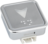 ELEVORO Interrupteur à bouton momentané moderne lumineux à 4 broches en métal avec anneau LED pour sonnette de porte d'ascenseur d'hôtel 12-24V
