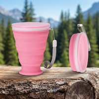 Bouteille d'eau pliable en silicone de qualité alimentaire 300 ml, durable et pliable