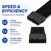 Conjunto de Cables Multipin Personalizados, Arnés de Cables Trenzados con Conector para Equipos Electrónicos de Computación, Extensión de Alimentación