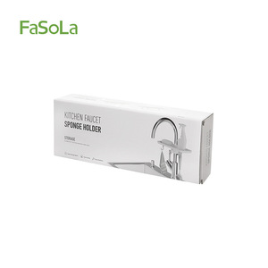 FaSoLa Kitchen Faucet Sponge Holder L Size Hanging <b>Storage</b> Rack For <b>Sink</b> Drain - Product Image 1