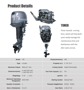 Neuer Calon Marine T30 <span class=keywords><strong>2</strong></span>-Takt 30 PS Benzin-Außenbordmotor mit Manueller Startvorrichtung und CDI-Zündung - Product Image 6