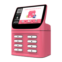 Fábrica de China Powerbank estación teléfono móvil carga 8 ranuras pantalla LCD banco de energía quiosco de alquiler sin bancos de energía