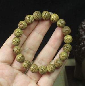 Bois de santal vert 10mm étape par étape Lotus Bracelet Journal avec parfum <span class=keywords><strong>littéraire</strong></span> tout assorti <span class=keywords><strong>Cercle</strong></span> unique - Product Image 2