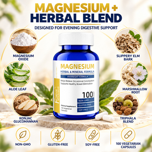 Fabricant de compléments alimentaires à base de magnésium à marque privée Shecome, soutien musculaire et énergétique pour adultes, 100 capsules de magnésium - Product Image 2