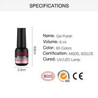 ODM OEM Gel UV Professionnel Couleurs Printanières pour Ongles, Vernis Gel UV LED 8ml pour Manucure et Nail Art