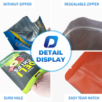 Les sacs d'emballage alimentaire Doypack Mylar noir mat tiennent l'emballage de poche de poche avec la Pouchc écologique en plastique de papier d'aluminium de serrure de fermeture éclair