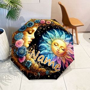 1 Parapluie Pliant Personnalisé Soleil et Lune avec Nom, Sans Minimum de Commande, Cadeau Céleste Personnalisé, Impression UV, Commande Unique, Regenschirm Mit Foto - Product Image 3