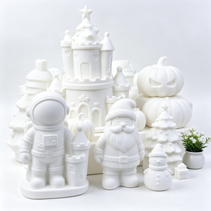 กระปุกออมสินไวนิลเปล่าสำหรับเด็ก ชุด DIY ระบายสีเอง ของตกแต่งบ้านช่วงเทศกาล ของขวัญ ของเล่น - Product Image 1