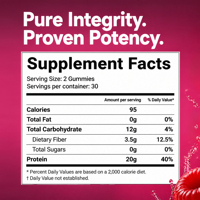 Qbioflex OEM/ODM Gummies Protéinés Végétaliens pour Cheveux Lisses, Suppléments Protéinés HALAL pour Adultes