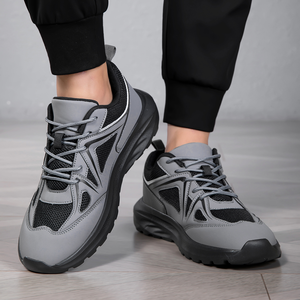 Men Summer Autumn Winter Comfort Casual Sports Shoes Ultra Light Mesh Breathable Anti Slip Shock Resistant <b>Elastic</b> Sole <b>Lace</b> - Product Image 5