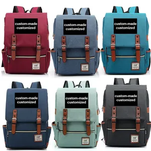 Customized Printed School Backpack DIY Your Photo Logo for Men Women Boy Girl Students Canvas Promotion Business Gift Schhoolbag