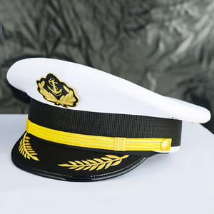 해군 대위 세일러 세일러 화이트 빅 캡 보안 속성 컨시어지 빅 브림 모자 - Product Image 3