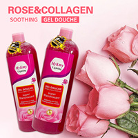 Gel Douche Exfoliant Ultra Blanchissant aux Bulles Parfumées, Crème de Douche Nourrissante et Hydratante Rafraîchissante