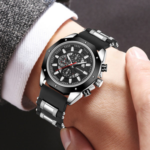 Relojes de moda para hombre, reloj deportivo de silicona de lujo de marca superior, reloj de pulsera con fecha de cuarzo para hombre, reloj cronógrafo para hombre - Product Image 6