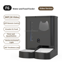 Pengumpan Kucing Otomatis dengan Kamera Visi Malam, WiFi 5G 2 in 1 Dispenser Makanan dan Air, Audio 2 Arah Terjadwal untuk Kucing Dalam Ruangan