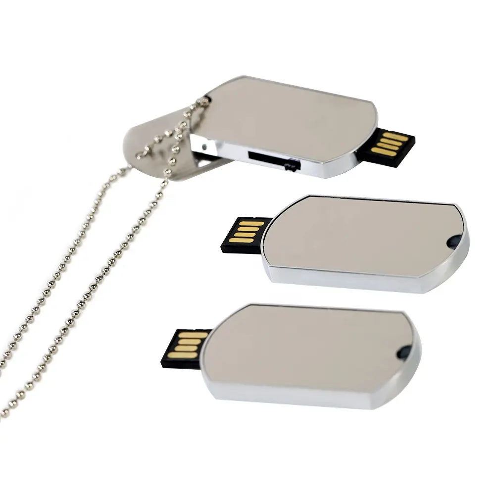 โลหะ USB แฟลชไดรฟ์ 2.0 3.0 U แผ่นคีย์แท็กสร้อยคอความจุเต็มหน่วยความจํา USB Stick 128GB โลหะ Pendrive