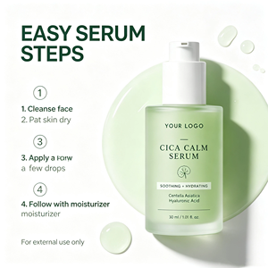 Sérum facial apaisant Cica Calm 30 ml, essence hydratante et apaisante, emballage personnalisé OEM, marque privée - Product Image 1