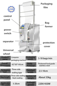 Machine d'emballage et de remplissage automatique à bas prix en acier inoxydable pour liquides et eau en sachet, pour l'alimentation - Product Image 2