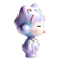 Jouet en PVC personnalisé OEM Chine, personnage étoile Kawaii, macaron dégradé, objet de collection sucré pour décoration de bureau et cadeaux de fêtes