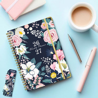 Carnets à spirales personnalisés avec dorure à chaud, agenda hebdomadaire 2026/2027, carnet A5