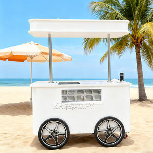 Camion de nourriture mobile électrique 2025 pour la vente de glaces, chariot à main avec congélateur pour la présentation de gelato - Product Image 5