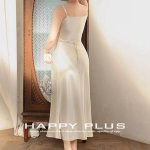 เดรสผ้าซาตินรันฉี คอวี ทรงหางปลา ความยาวปานกลาง สำหรับออกงานกลางคืน ผู้หญิงไซส์ใหญ่ สีพื้น เนื้อผ้าอะซิเตทมุก - Product Image 3