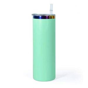 Powder Coated 20Oz Electroplated Straight Double Wall Stainless Steel Vacuum Insulation Insulated Travel Tumbler <b>Coffee</b> Cup Mug - Product Image 1