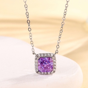 Ensemble de bagues de mariage pour femme, en cuivre écologique, avec zircon rouge 8*8mm taille princesse carrée, pour cérémonie de mariage - Product Image 5