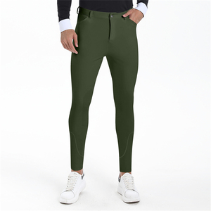 Calças de Montaria Masculinas Verde Exército Leves com Reforço no Joelho, Elásticas e Duráveis, com Bolsos para Prática - Product Image 3