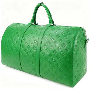 Custom Logo Luxury Style Embossed Leather Travel Bag Waterproof Gym Overnight Duffel Bag - Product Image 3