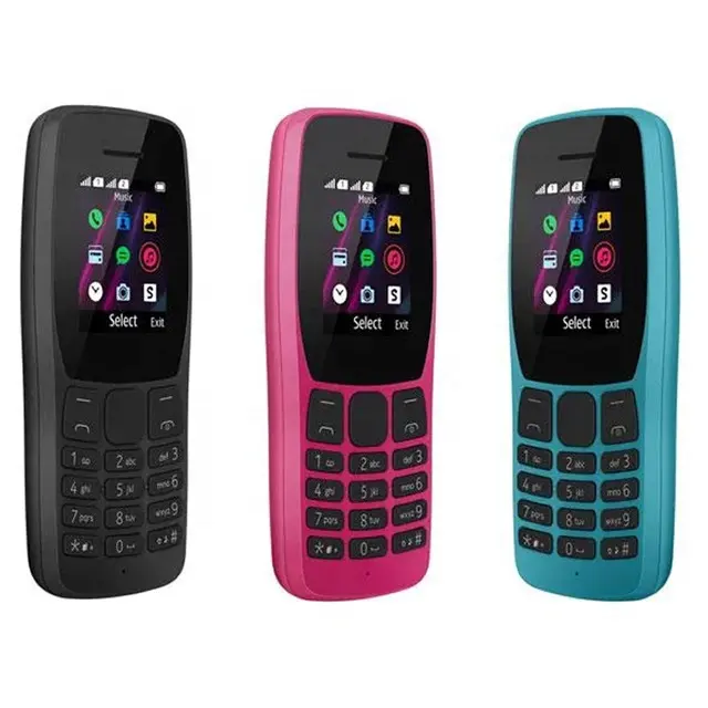 Nokia 110 için (2019) süper ucuz orijinal toptan fabrika Unlocked Slider 3G klasik Bar cep cep telefonu