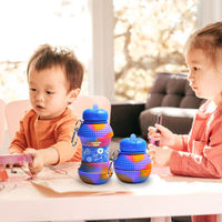 Balle de sport de golf pliable conception écologique sans BPA gourde Wasserflasche bouteille d'eau en silicone pour enfants école