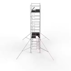 Precio de fábrica Andamio de aluminio Escalera de paso Torre de andamio móvil de aluminio rodante portátil - Product Image 6
