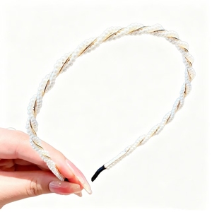 Diadema de Perlas de Imitación con Diseño Exclusivo y Elegante, Diadema de Lujo Ligero para Mujer, Joyería de Moda - Product Image 6