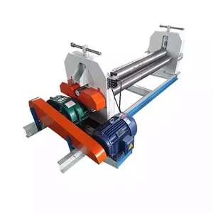 6x1600 carbon steel 3 roller semi-automatic plate rolling bending machine roller machine to pipe