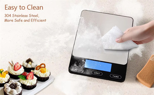 Balance de cuisine électronique Veidt à double plateforme en verre et acier inoxydable, balance alimentaire numérique SF-K91H en verre et acier inoxydable - Product Image 6