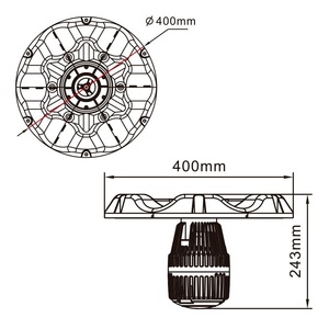 Pompe à air <span class=keywords><strong>pour</strong></span> <span class=keywords><strong>bassin</strong></span> 220V Prise EU 115W Aérateur flottant <span class=keywords><strong>pour</strong></span> <span class=keywords><strong>bassin</strong></span> et fontaine avec LED PY-10000LED - Product Image 4